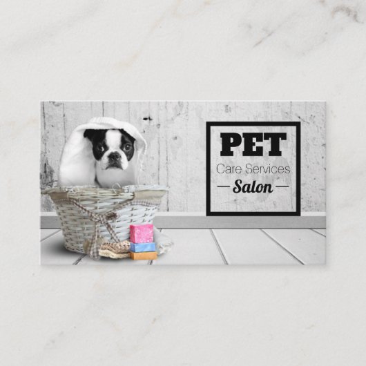 Tarjeta De Visita Mascota Grooming 名刺 (正面)