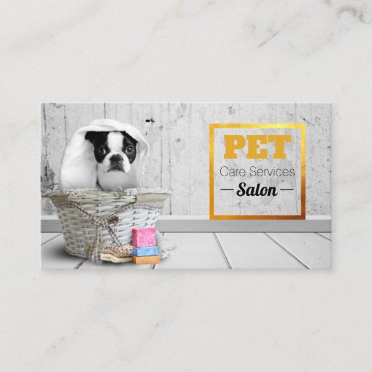 Tarjeta De Visita Mascota Grooming 名刺 (正面)