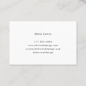 Tarjeta de visita Minimal Black BusinessCard 名刺 (裏面)