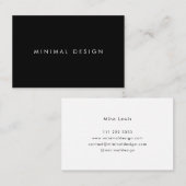 Tarjeta de visita Minimal Black BusinessCard 名刺 (正面/裏面)