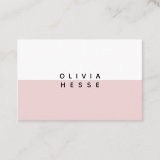 Tarjeta de visita Minimal Pink White Business Card 名刺