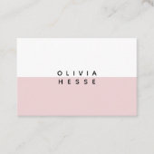 Tarjeta de visita Minimal Pink White Business Card 名刺 (正面)