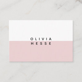 Tarjeta de visita Minimal Pink White Business Card 名刺
