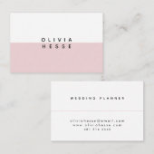 Tarjeta de visita Minimal Pink White Business Card 名刺 (正面/裏面)