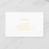 Tarjeta de visita Minimal Yellow Business Card 名刺 (裏面)