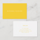 Tarjeta de visita Minimal Yellow Business Card 名刺 (正面/裏面)