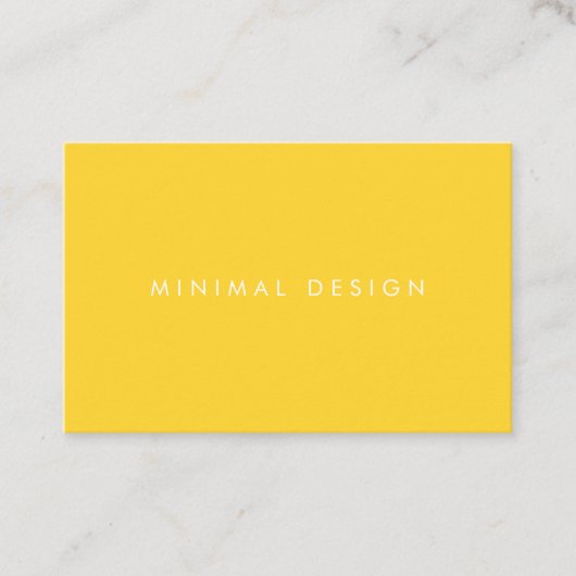 Tarjeta de visita Minimal Yellow Business Card 名刺 (正面)