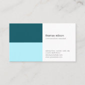 Tarjeta de visita minimalista geométrica azul 名刺 (正面)