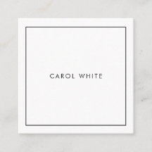 Tarjeta de visita Modern Black White Business Card