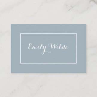 Tarjeta de visita Modern Blue White BusinessCard 名刺
