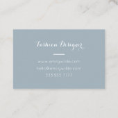 Tarjeta de visita Modern Blue White BusinessCard 名刺 (裏面)