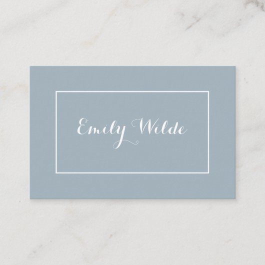 Tarjeta de visita Modern Blue White BusinessCard 名刺 (正面)