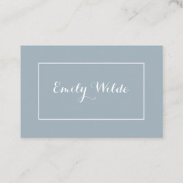 Tarjeta de visita Modern Blue White BusinessCard 名刺