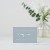 Tarjeta de visita Modern Blue White BusinessCard 名刺 (スタンド正面)