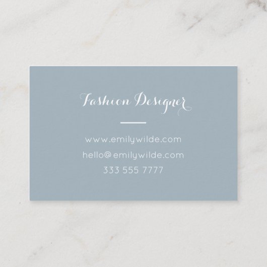 Tarjeta de visita Modern Blue White BusinessCard 名刺 (裏面)