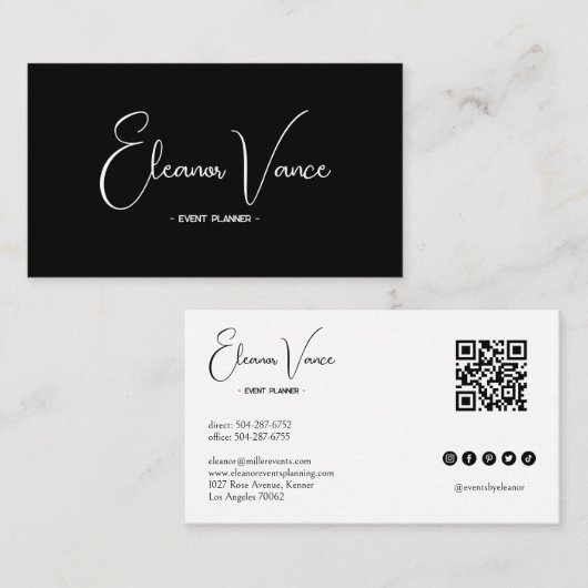 Tarjeta De Visita | Moderno y elegante  名刺 (正面/裏面)