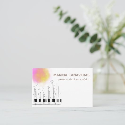 Tarjeta de visita música 名刺 (スタンド正面)