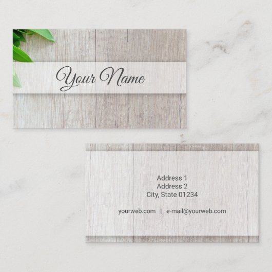 Tarjeta de visita - Natural 05 名刺 (正面/裏面)