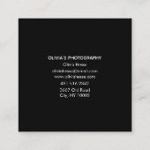 Tarjeta de visita para fotógrafo 6 Cuadrada Foto スクエア名刺 (裏面)