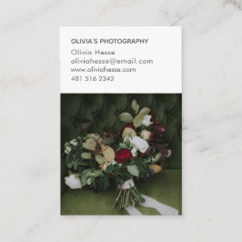 Tarjeta de visita para fotógrafo 7 Foto + Datos 名刺