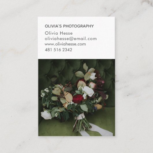 Tarjeta de visita para fotógrafo 7 Foto + Datos 名刺 (正面)