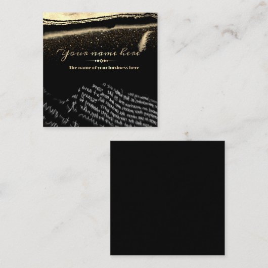 tarjeta de visita personalizada para escritor スクエア名刺 (正面/裏面)