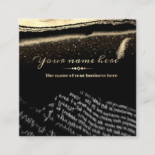 tarjeta de visita personalizada para escritor スクエア名刺 (正面)