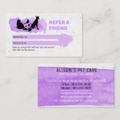 Tarjeta De Visita Pet Care  / Sitting services / P 名刺 (正面/裏面)