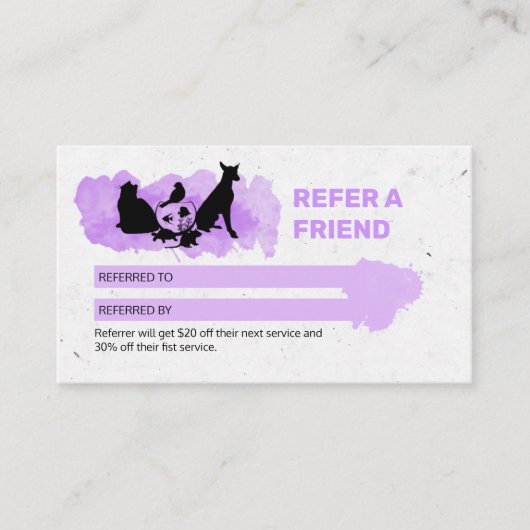 Tarjeta De Visita Pet Care  / Sitting services / P 名刺 (正面)