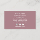 Tarjeta De Visita Professional Pink Add your Logo 名刺 (裏面)