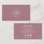 Tarjeta De Visita Professional Pink Add your Logo 名刺 (正面/裏面)