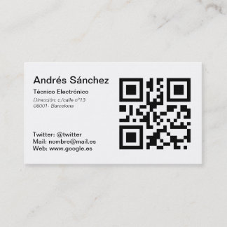 Tarjeta de visita QR  Básica 名刺