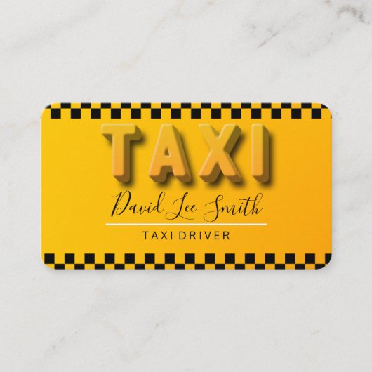 Tarjeta De Visita Taxista / Servicio Cab 名刺 (正面)