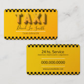 Tarjeta De Visita Taxista / Servicio Cab 名刺 (正面/裏面)