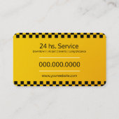 Tarjeta De Visita Taxista / Servicio Cab 名刺 (裏面)