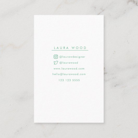 Tarjeta de visita Vertical Circle Business Card 名刺 (裏面)