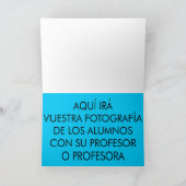 Tarjeta doble. Eres una profesora sobresaliente.  サンキューカード (内部)