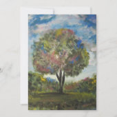 Tarjeta el arbol multicolor 招待状 (正面)