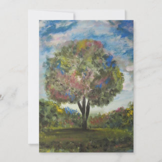 Tarjeta el arbol multicolor 招待状