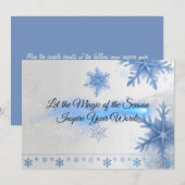 Tarjeta Felicitación Invernal con Copos de Nieve シーズンカード (正面/裏面)