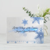 Tarjeta Felicitación Invernal con Copos de Nieve シーズンカード (スタンド正面)