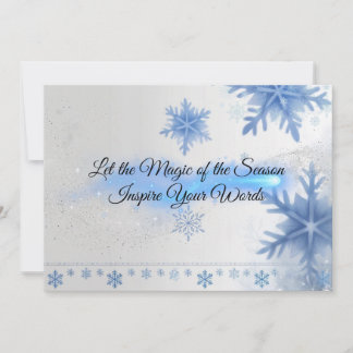 Tarjeta Felicitación Invernal con Copos de Nieve シーズンカード