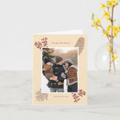Tarjeta festiva baya rama navidad invierno vintage カード (黄色い花)