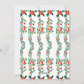 Tarjeta Festiva de Navidad Border Ribbon Bow シーズンカード (裏面)