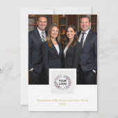 Tarjeta Festiva Elegant Christmas Law Gavel for Co シーズンカード (裏面)