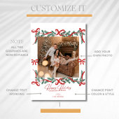 Tarjeta Festiva Garland Bows Red シーズンカード