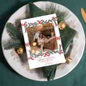 Tarjeta Festiva Garland Bows Red シーズンカード