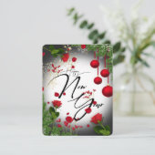 Tarjeta festiva plana de año nuevo con flores シーズンカード (スタンド正面)