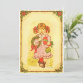 Tarjeta festiva plana navideña Sarah Kay シーズンカード (スタンド正面)