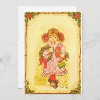 Tarjeta festiva plana navideña Sarah Kay シーズンカード